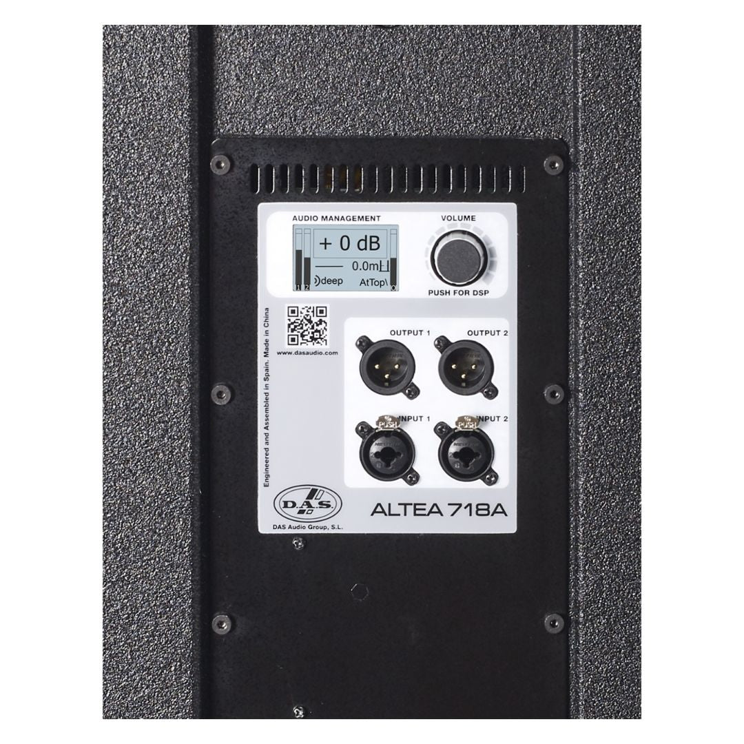 ALTEA718A Corneta sub bajo, amplificada, posee 1-18", 1200Wrms