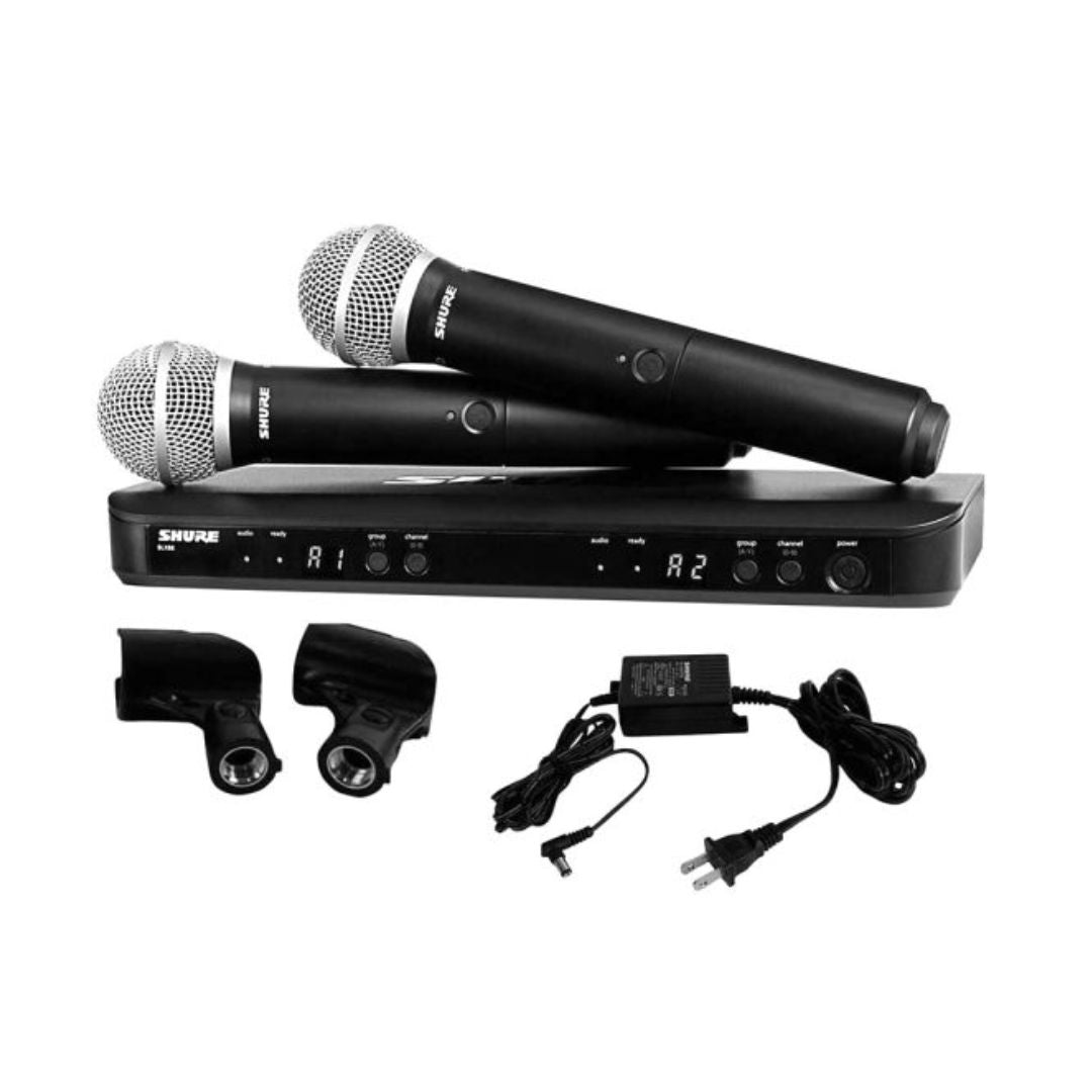 BLX288/PG58J11 2 Micrófonos inalámbricos de mano con capsula PG58 - H10, 542 a 572 MHz