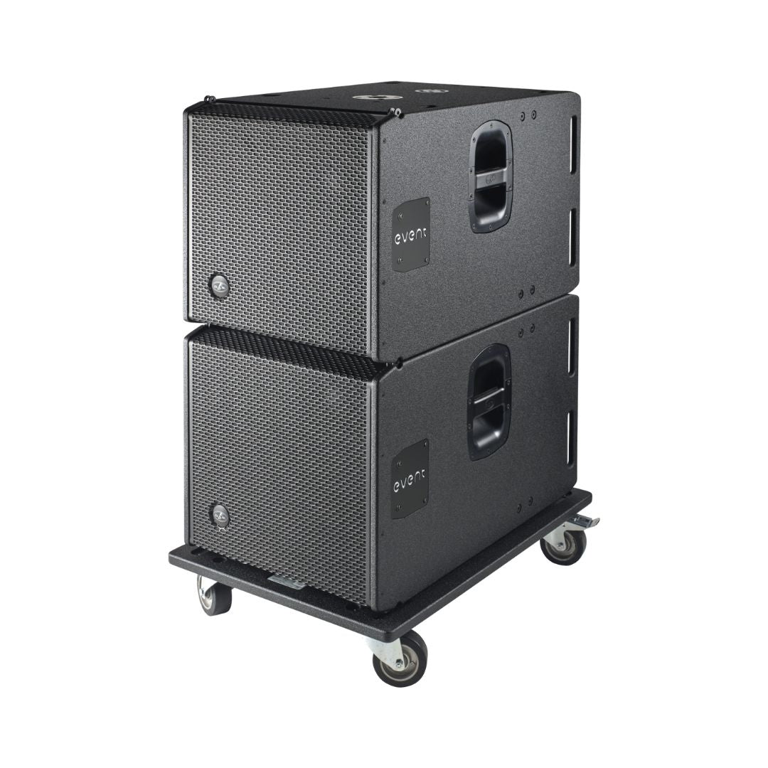 EVENT115A Corneta sub-bajo, amplificada, posee 1-15", 600Wrms, 131dB