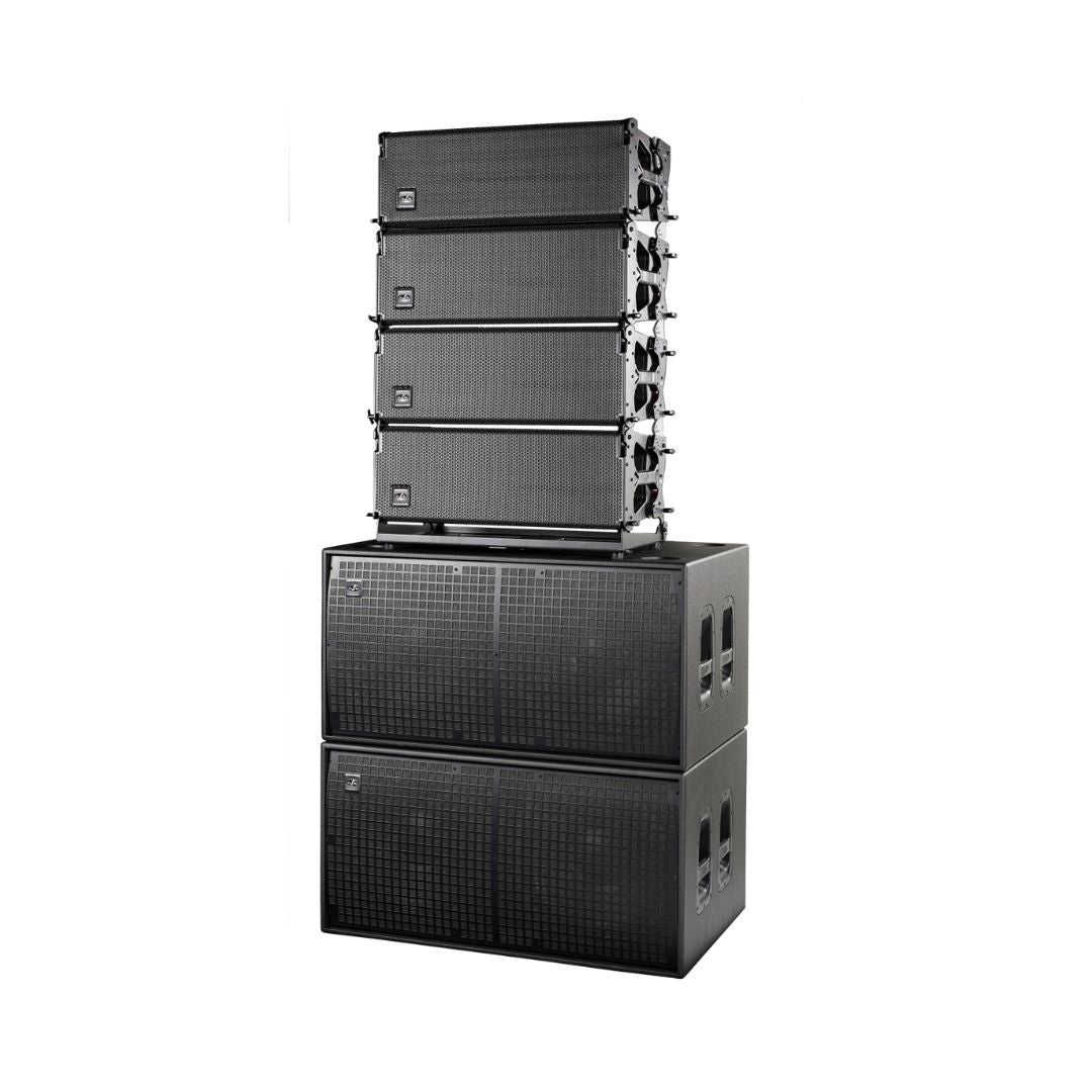 EVENT218A Corneta line array sub-bajo, posee 2-18", 360Wrms, 140dB