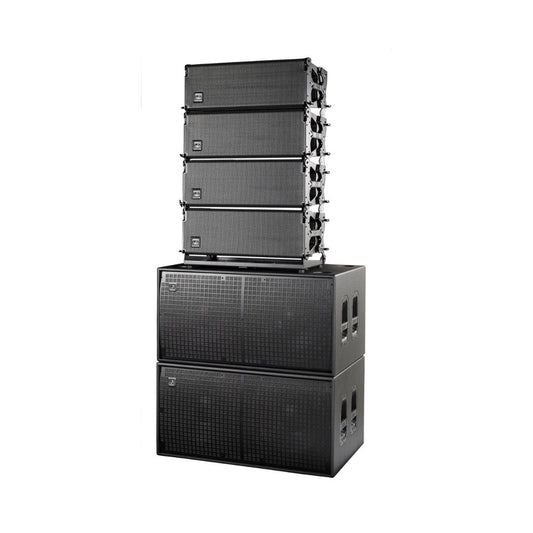EVENT218A Corneta line array sub-bajo, posee 2-18", 360Wrms, 140dB