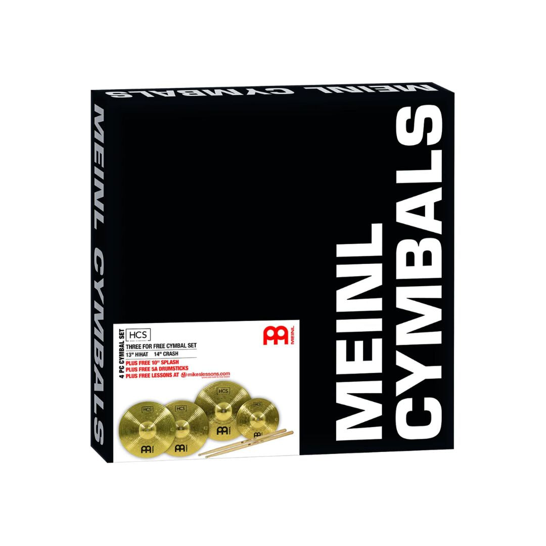 HCS1314+10S Platillos 13" hi hats, 14"crash, 10" splash, baquetas