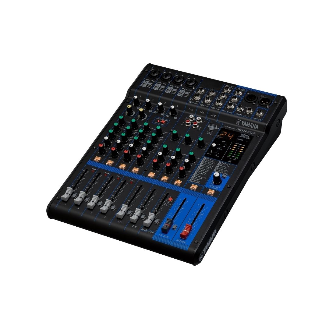 MG10XUF Consola de audio. 10 canales, 4 mics+4mono+3estereo. 1 estereo bus, 1 aux.