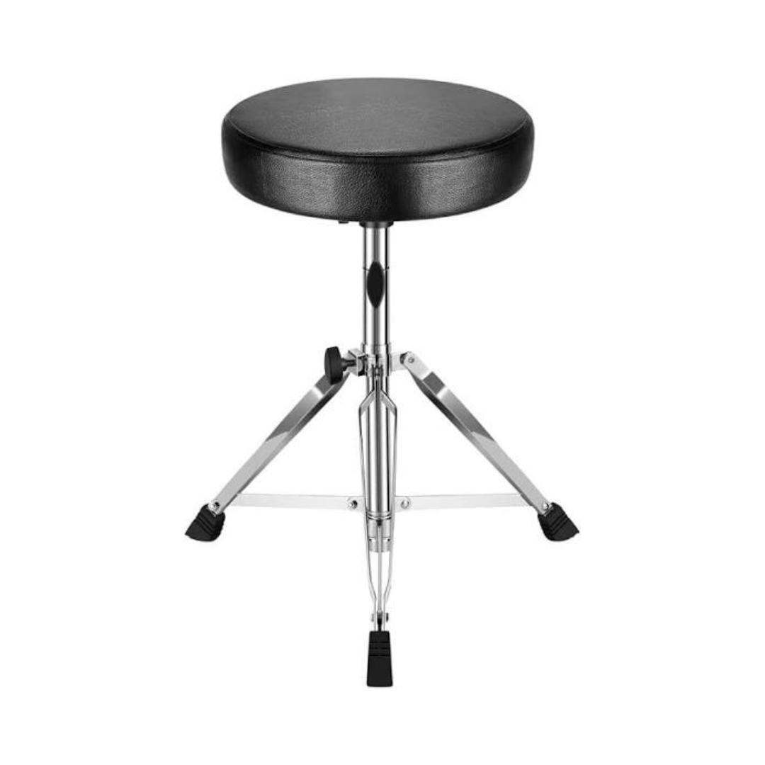 NB603W Banqueta para baterista, asiento redondo, tres patas cromadas