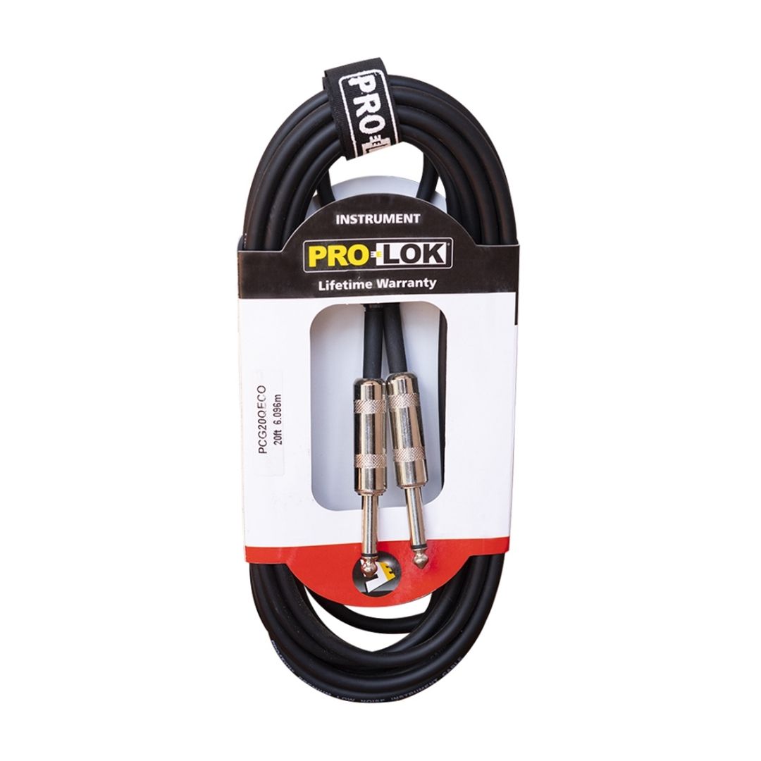 PCG20QECO Cable plug ¼" mono - plug ¼" mono. 20 ft. 6.m