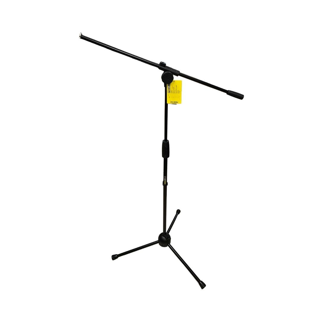 PMB760 Stand con boom para mic, base tripode, negro