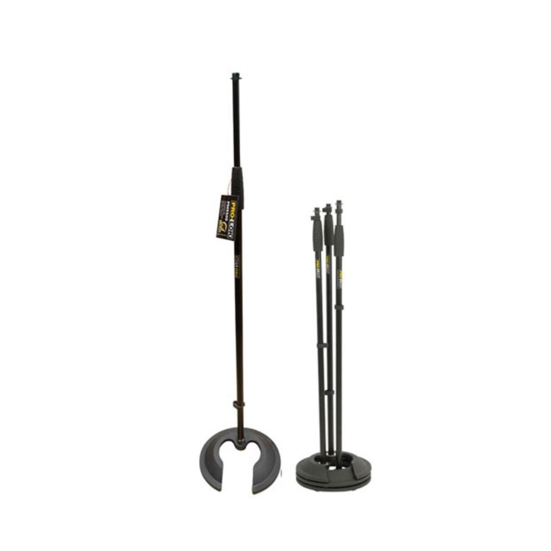 PMS500 Stand recto para microfono, base redonda, negro.