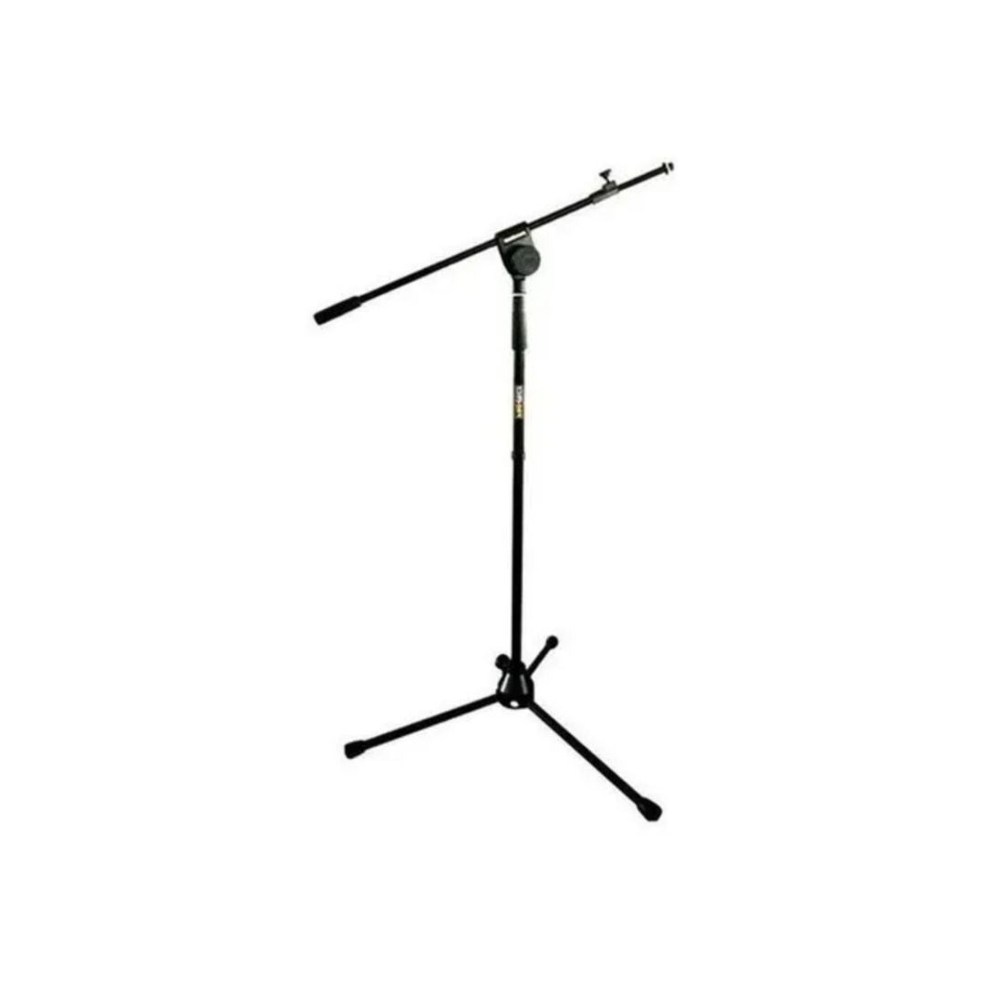 PMS560 Stand recto para micrófono, base redonda, negro