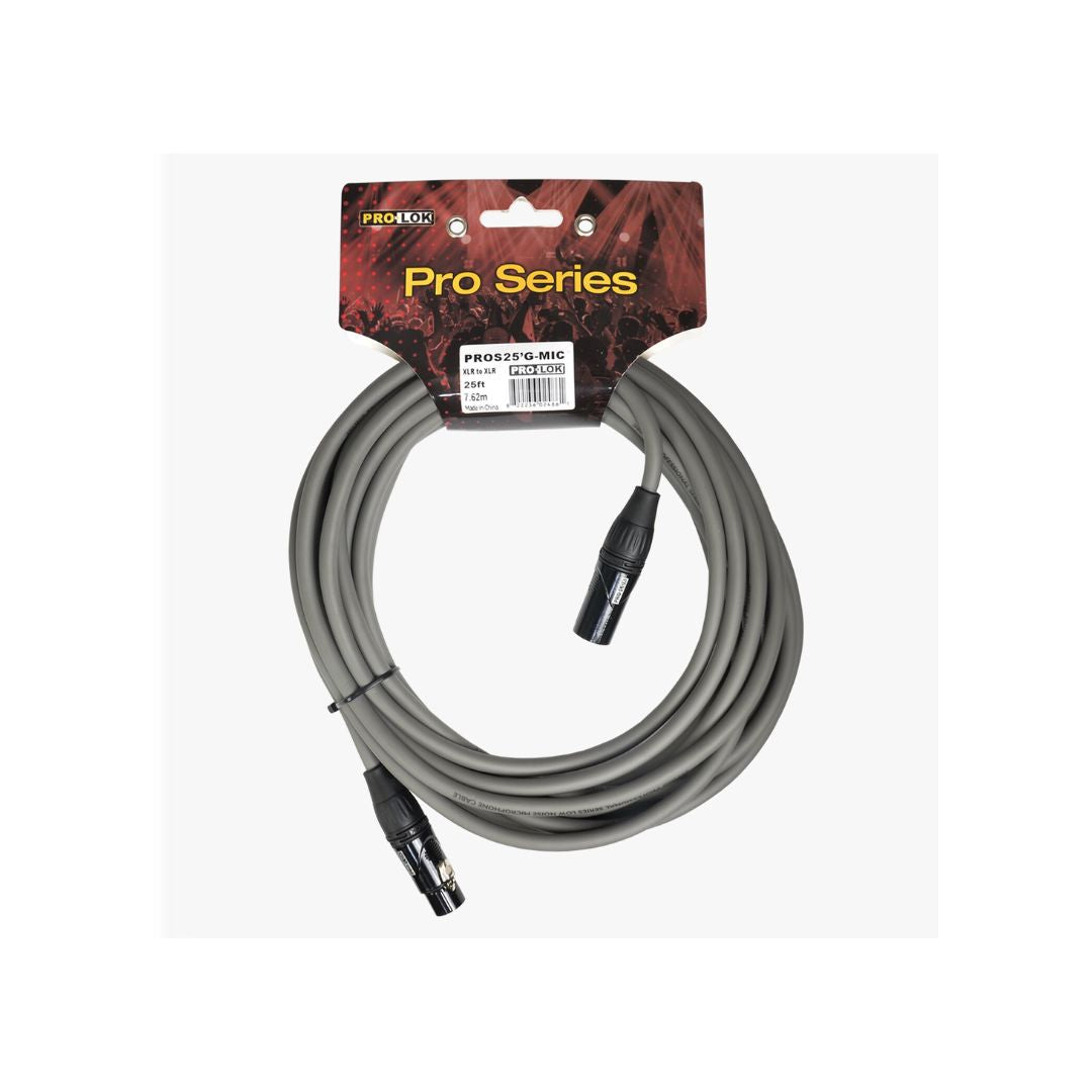 PROS25GMIC Cable XLR macho - XLR hembra, 25ft. 8m