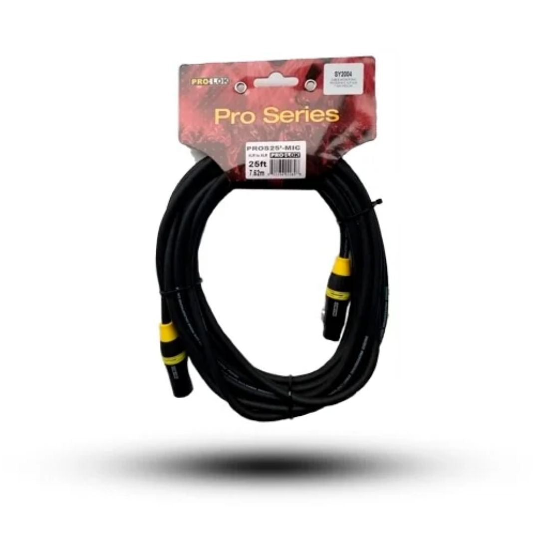 PROS25MIC Cable XLR macho - XLR hembra, 25ft. 7,5 m