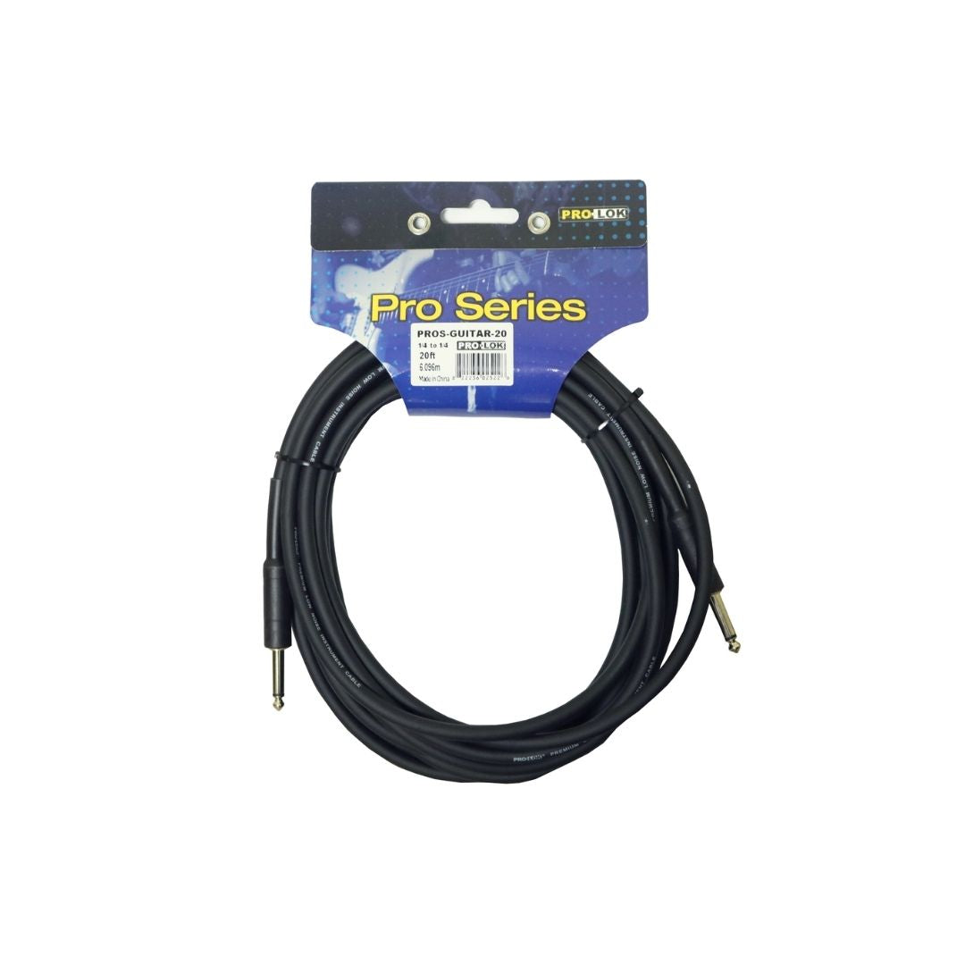 PROSGUITAR20 Cable plug ¼" mono - plug ¼" mono. 20ft. 6mts