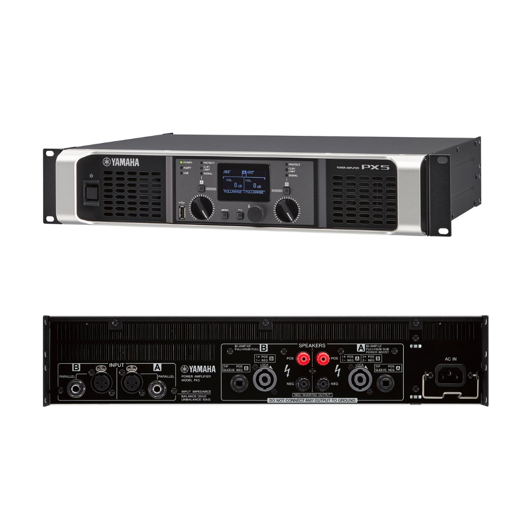 PX5 Amplificador estereo. Watts x ch: 500W-8ohm, 800W-4ohm 500W-2ohm, 2RU