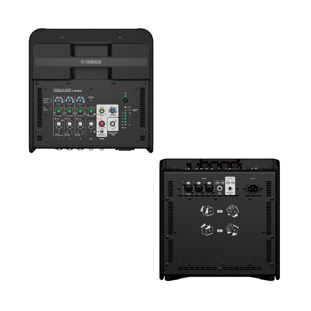 STAGEPAS200BTRU Sistema portable amplificado de audio, incluye batería