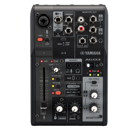 AG03MK2 Interfaz de audio para streaming color negro