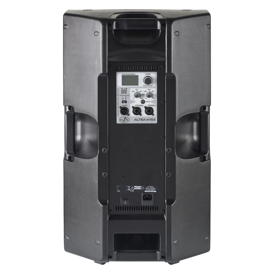 ALTEA415A Corneta full rango amplificada, posee 1-15", 1-1", 400Wrms.