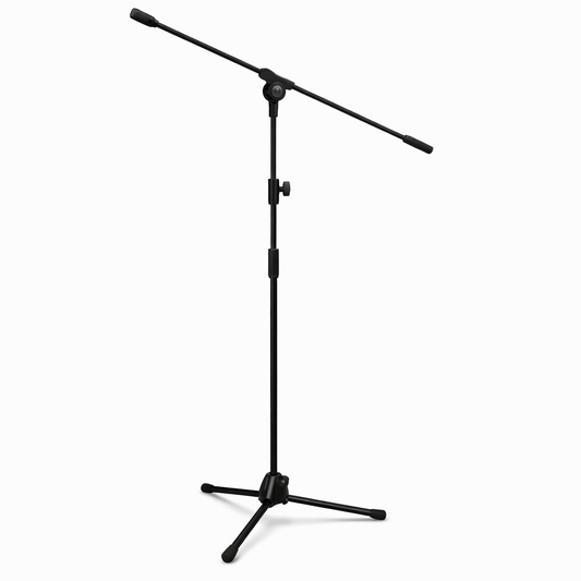 NBBY101 Stand con boom para micrófono, telescópico, base tripode, negro.