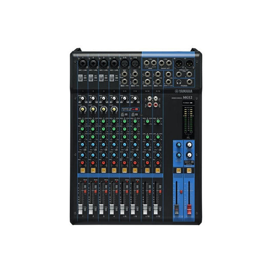 MG12 Consola de audio. Canales: 6mics+4mono+4estereo. 2grou +1est bus. 2aux