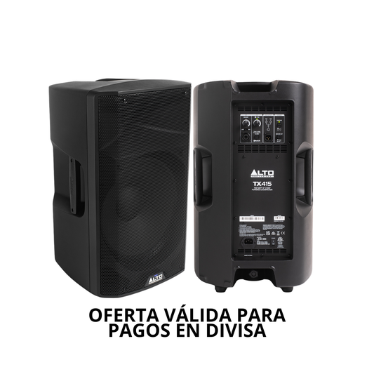 TX415 Corneta full rango amplificada posee 1-.15"  700W, bluetooth