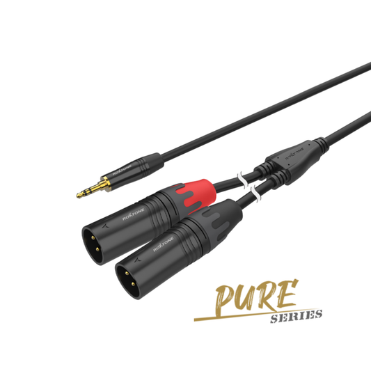 Cable mini plug Trs 3.5mm a 2 x  XLRM. Pure, varias longitudes