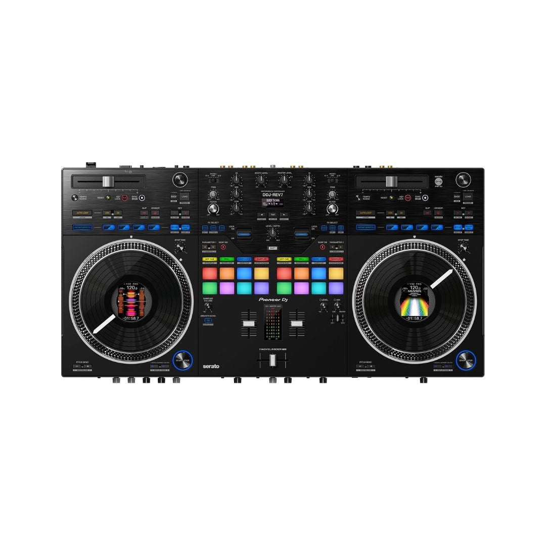 DDJREV7 Superficie de control de 2 canales estilo scratch para Serato DJ Pro