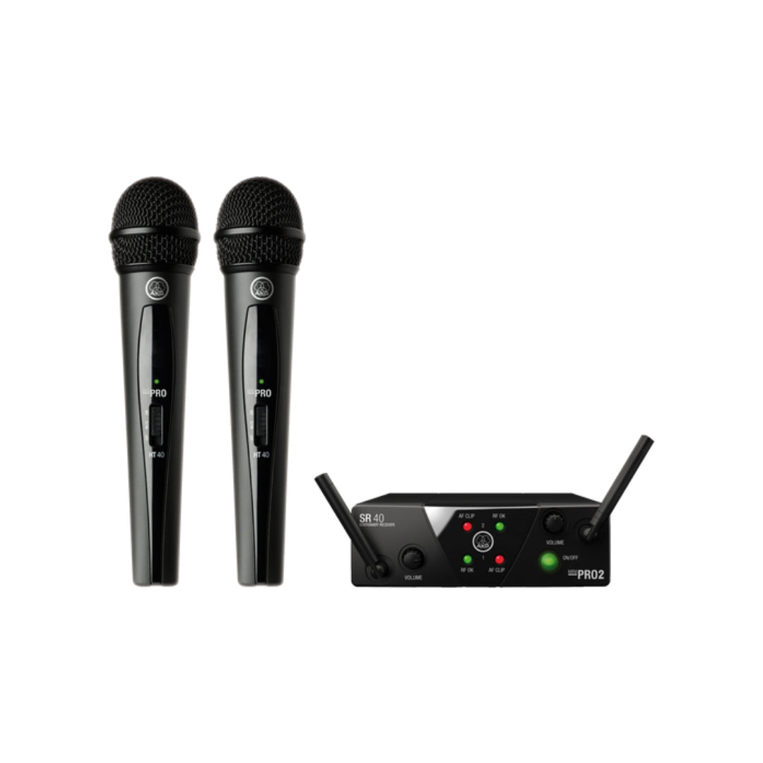 WMS40MINIDUALVOCAL 2 Micrófonos inalámbricos de mano, UHF, 01 freq. dos antena
