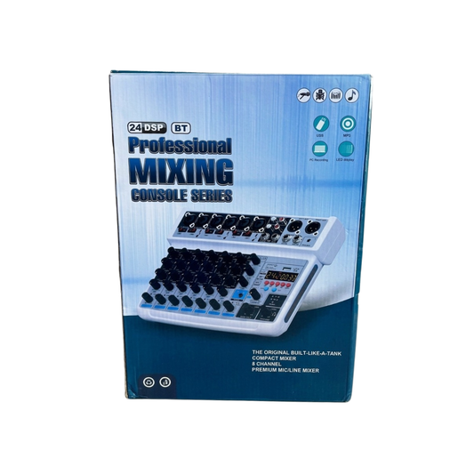 X00415LFYL Consola de audio. Canales: 6mics+1estereo +efx +bt + usb